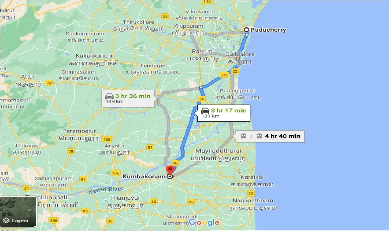 puducherry-to-kumbakonam-taxi