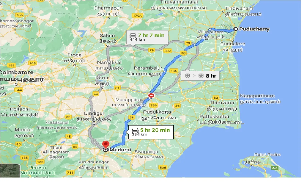 puducherry-to-madurai-one-way