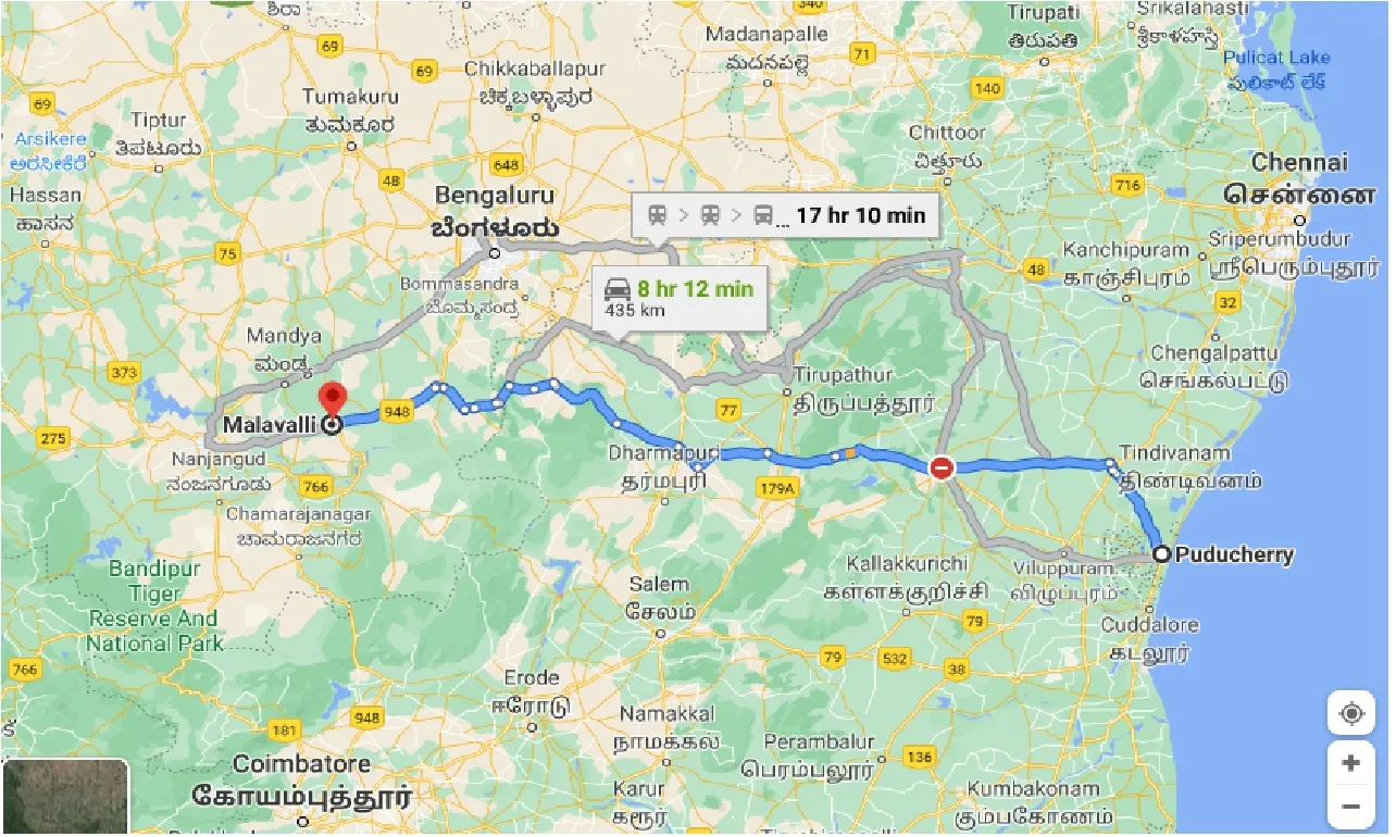 puducherry-to-malavalli-one-way