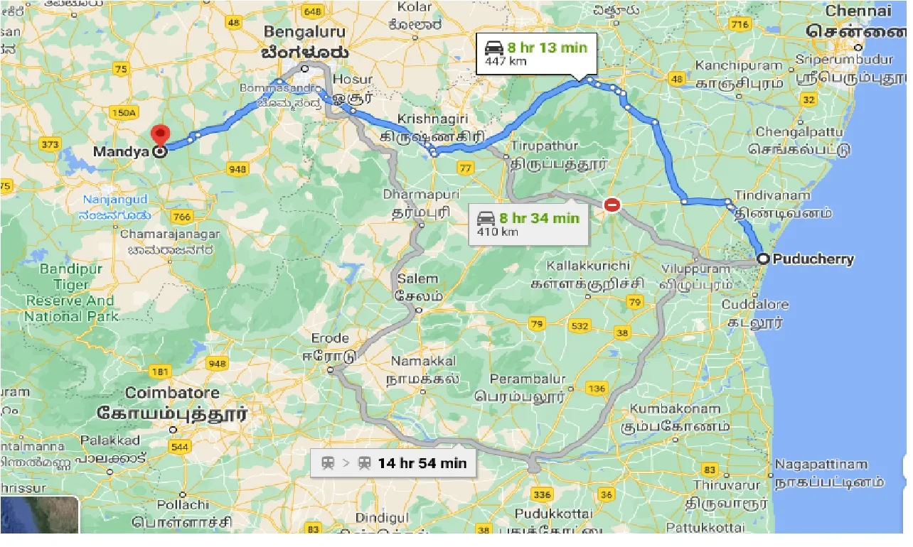 puducherry-to-mandya-one-way