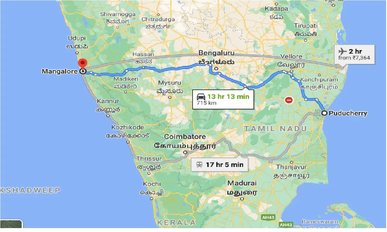 puducherry-to-mangalore-one-way