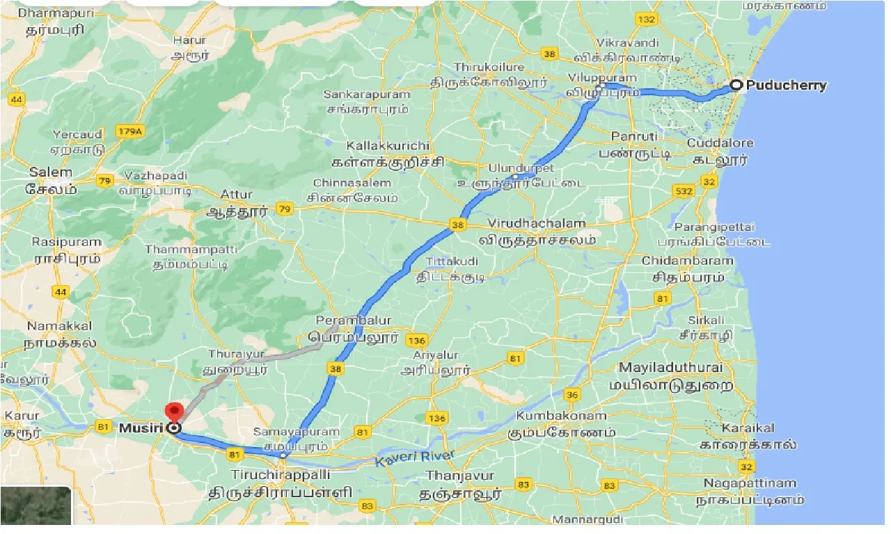 puducherry-to-musiri-one-way