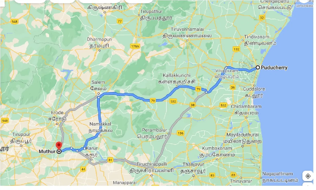 puducherry-to-muthur-one-way