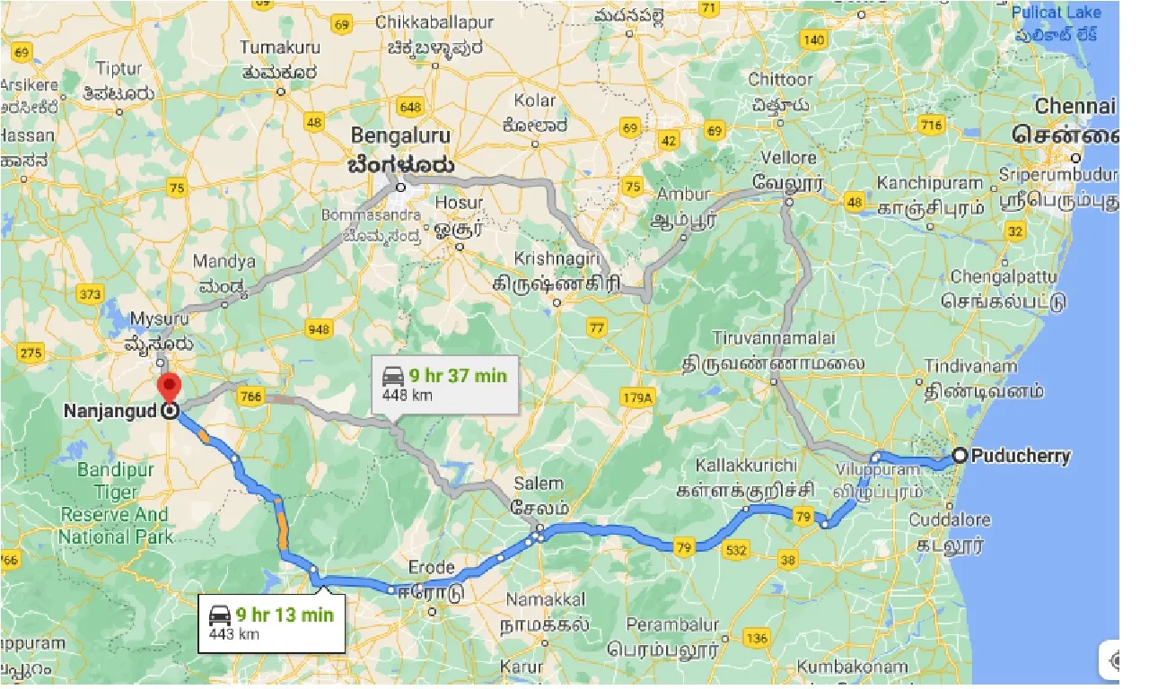puducherry-to-nanjangud-one-way