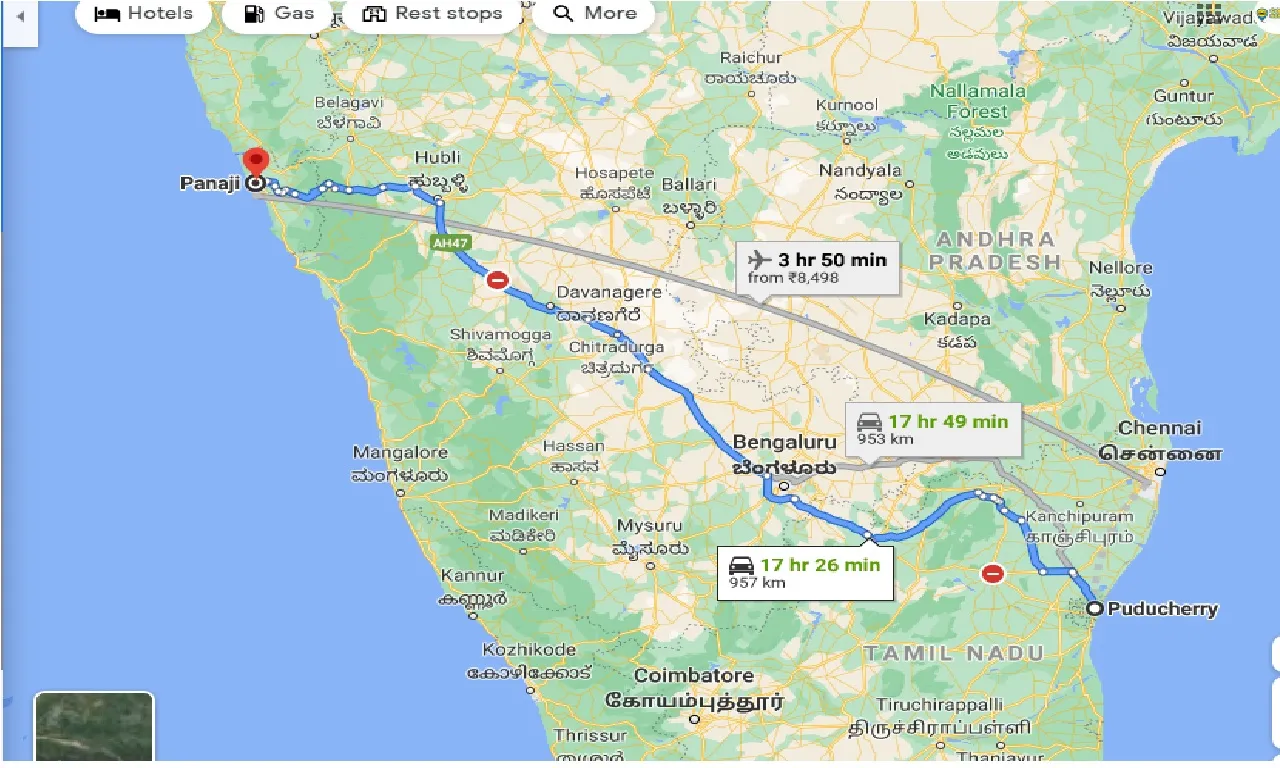 puducherry-to-panaji-one-way