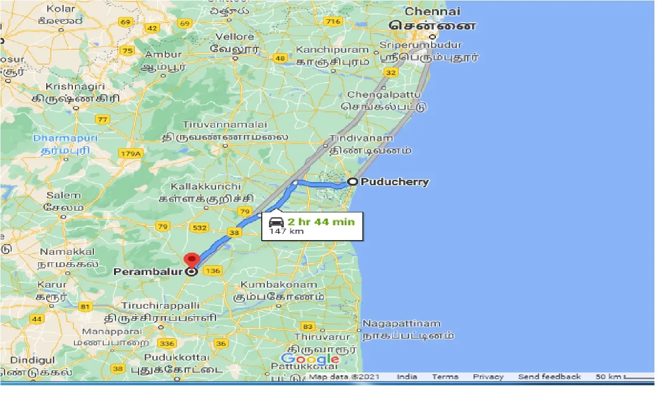 puducherry-to-perambalur-one-way