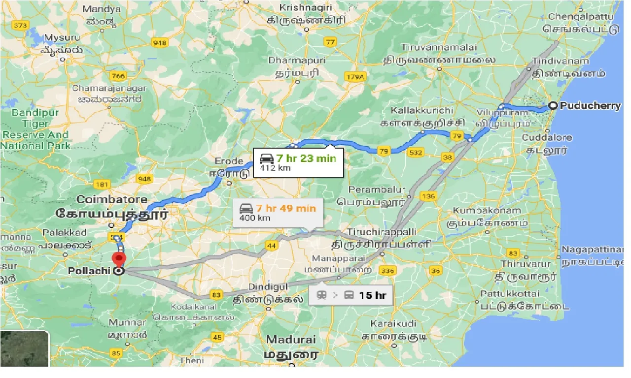 puducherry-to-pollachi-taxi