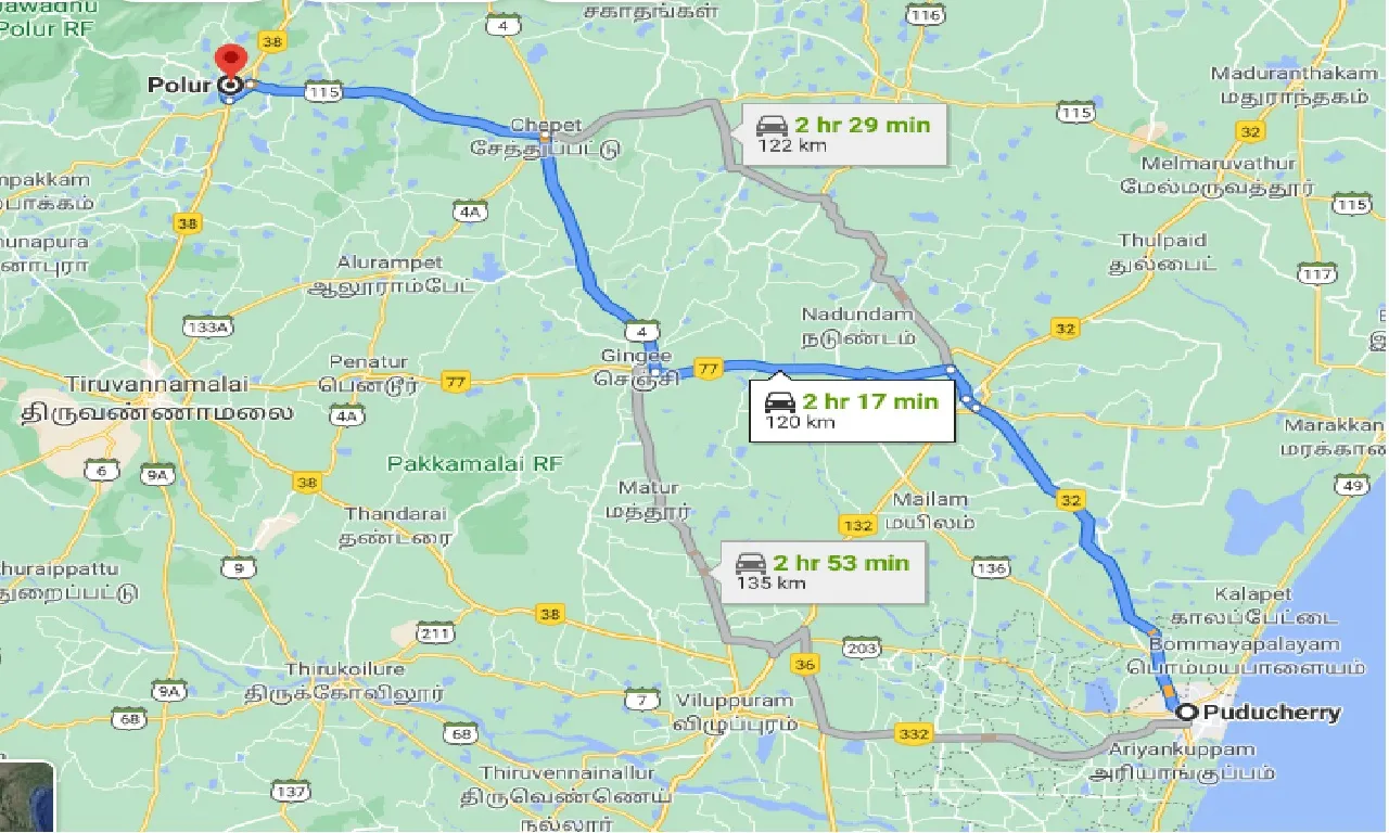 puducherry-to-polur-taxi