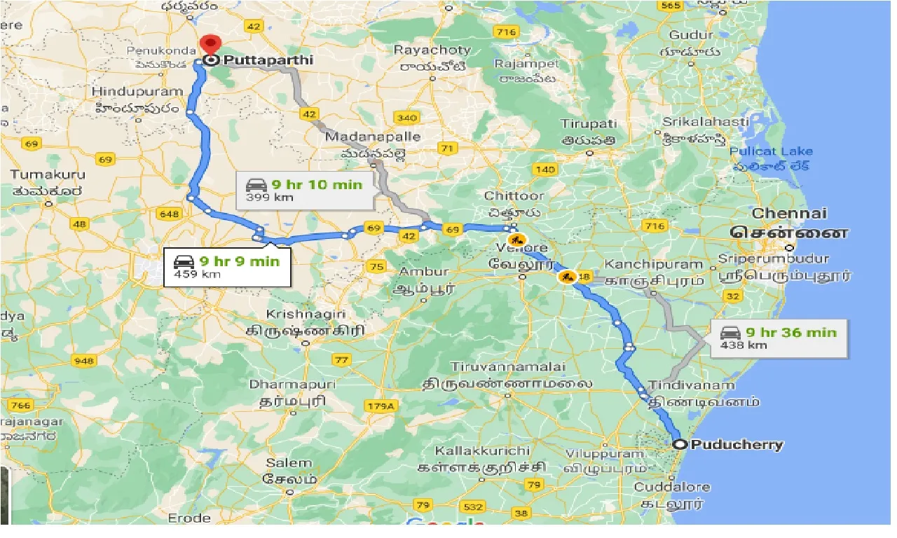 puducherry-to-puttaparthi-taxi