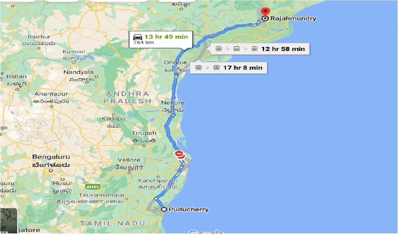 puducherry-to-rajahmundry-one-way