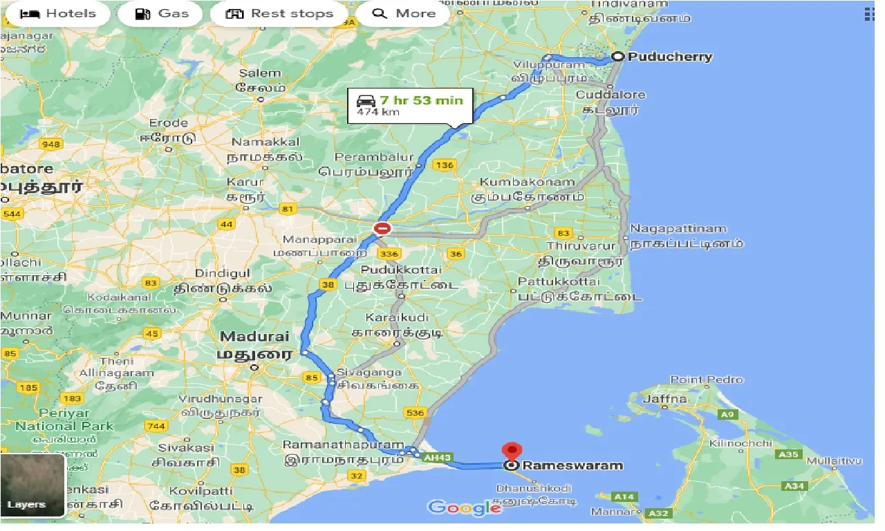 puducherry-to-rameswaram-one-way