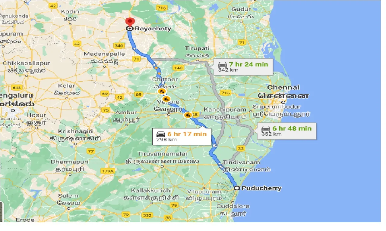 puducherry-to-rayachoty-one-way