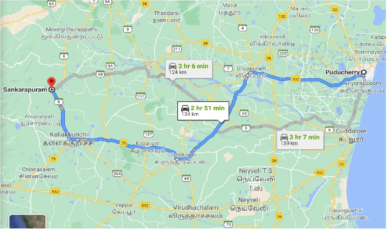 puducherry-to-sankarapuram-one-way