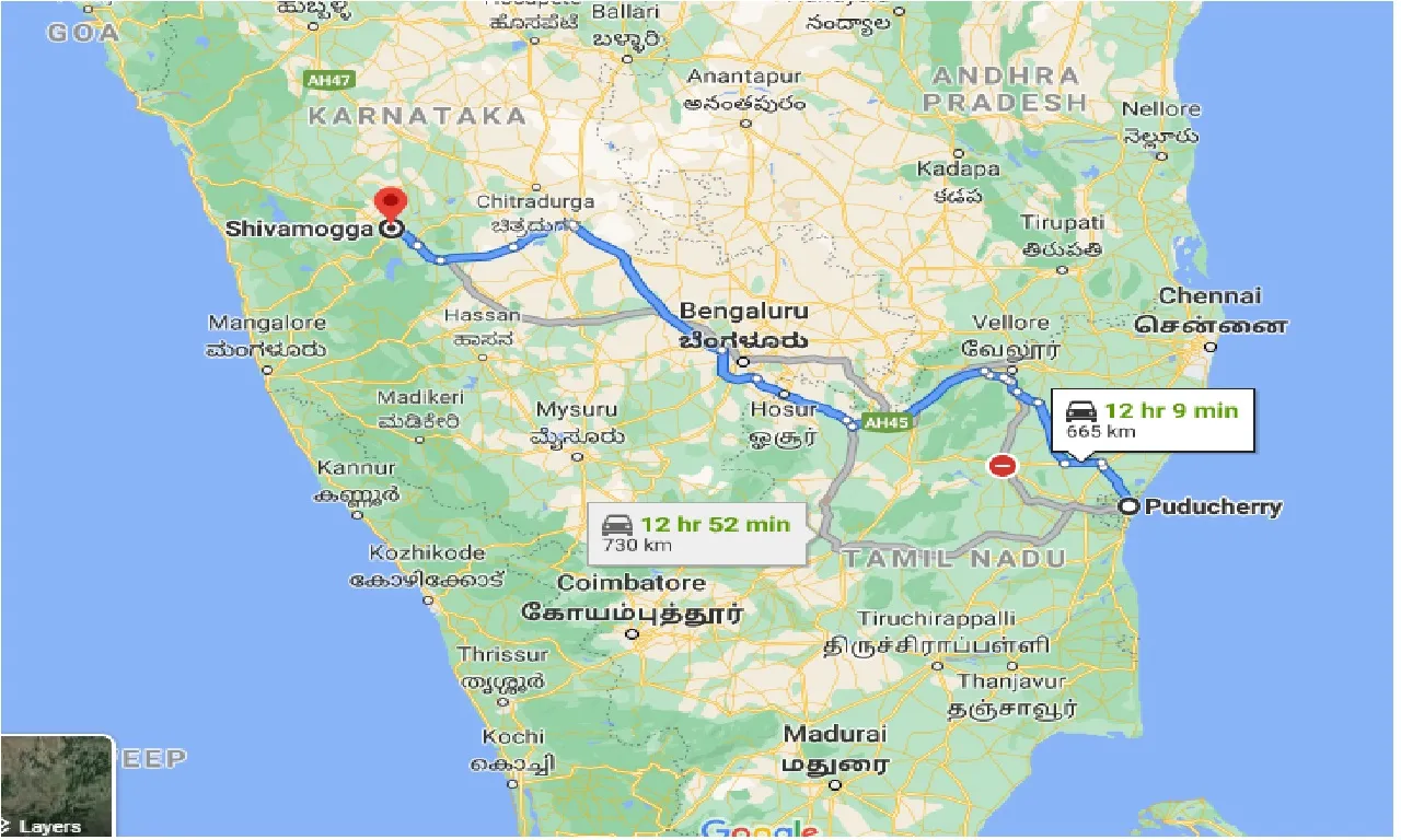 puducherry-to-shivamogga-one-way