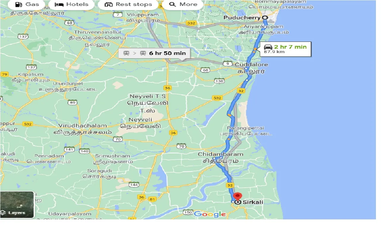puducherry-to-sirkali-one-way