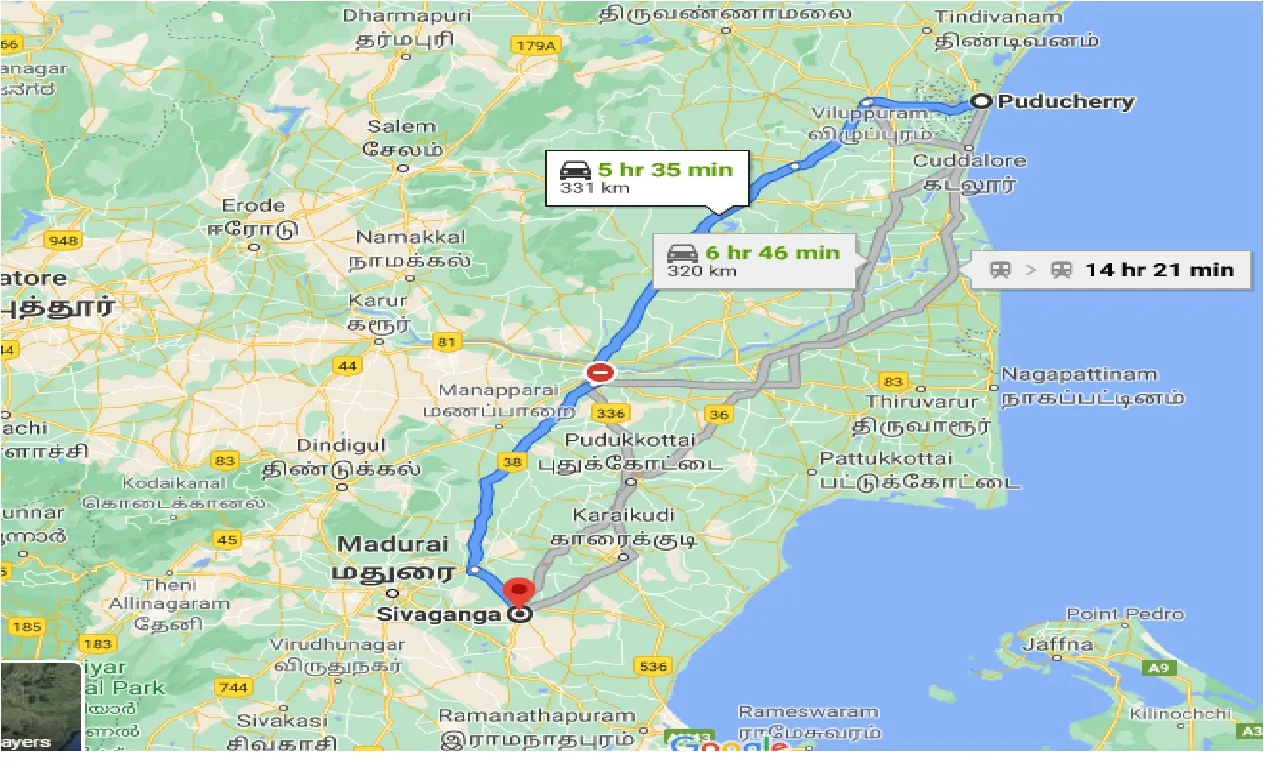 puducherry-to-sivaganga-one-way