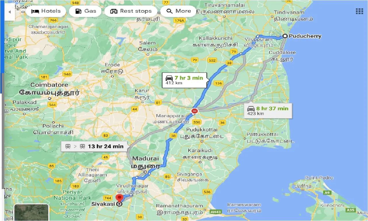 puducherry-to-sivakasi-taxi