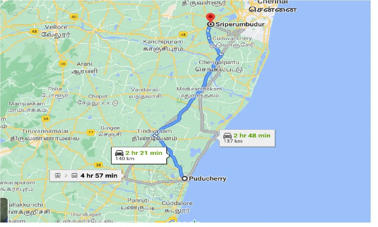 puducherry-to-sriperumbudur-one-way
