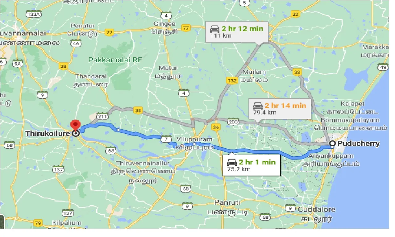 puducherry-to-thirukoilure-taxi