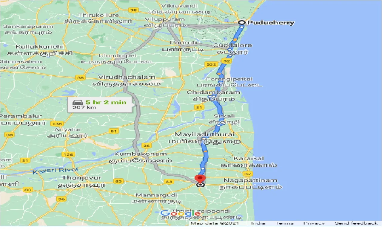puducherry-to-thiruvarur-one-way