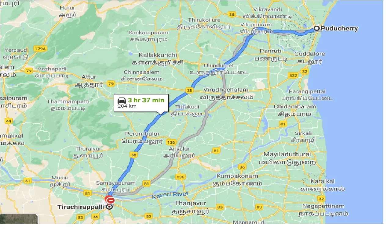 puducherry-to-tiruchirappalli-taxi