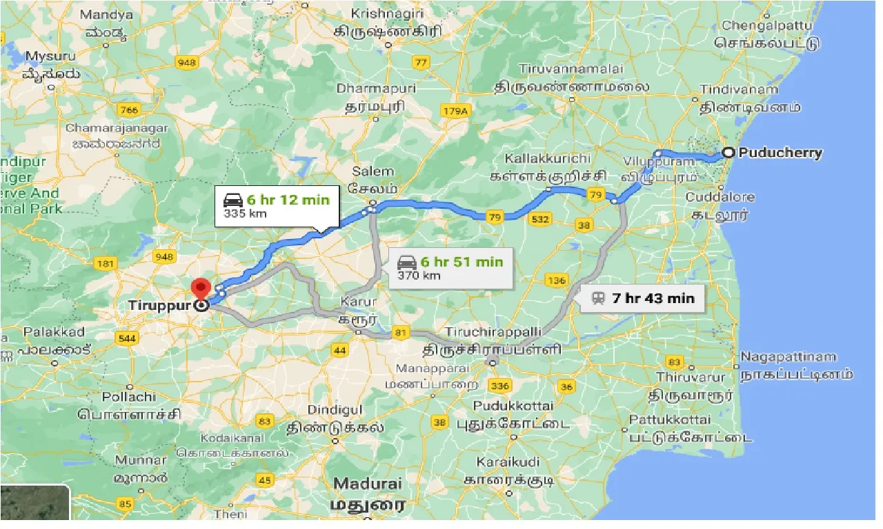 puducherry-to-tiruppur-one-way