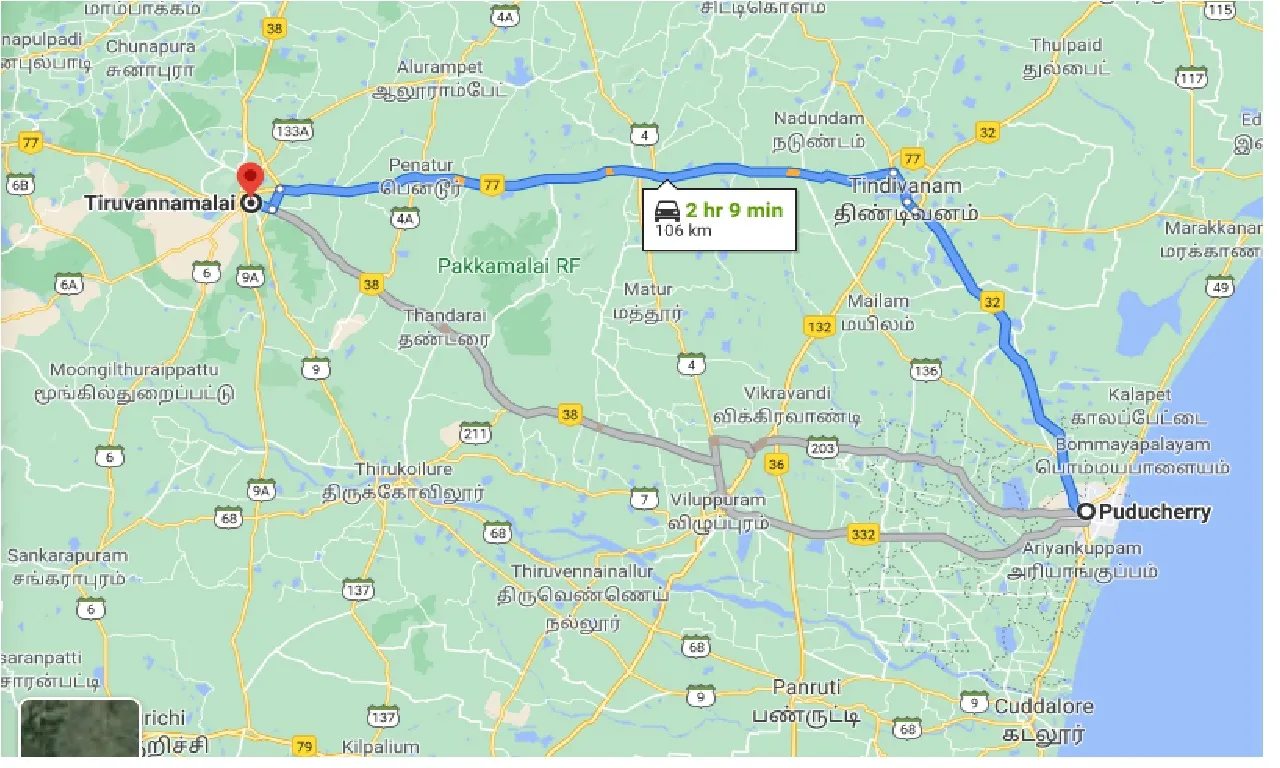 puducherry-to-tiruvannamalai-one-way