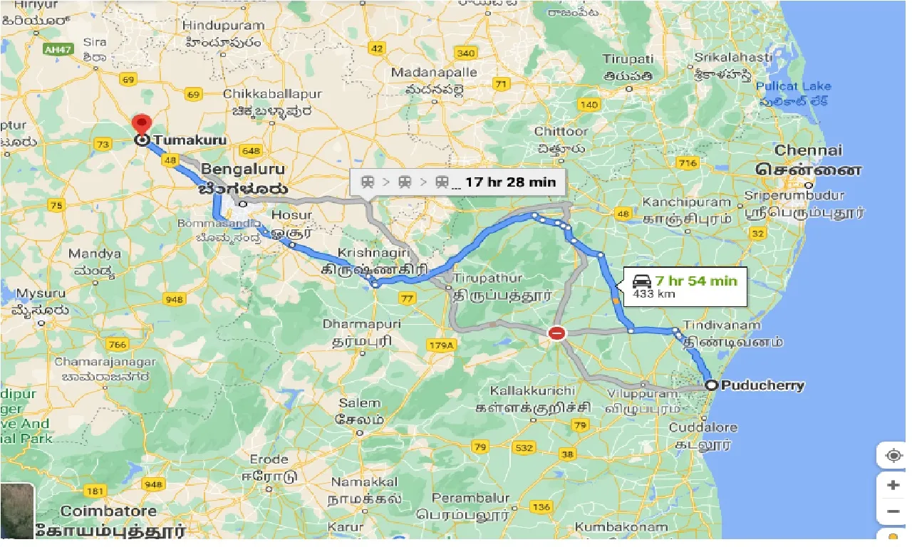 puducherry-to-tumakuru-one-way