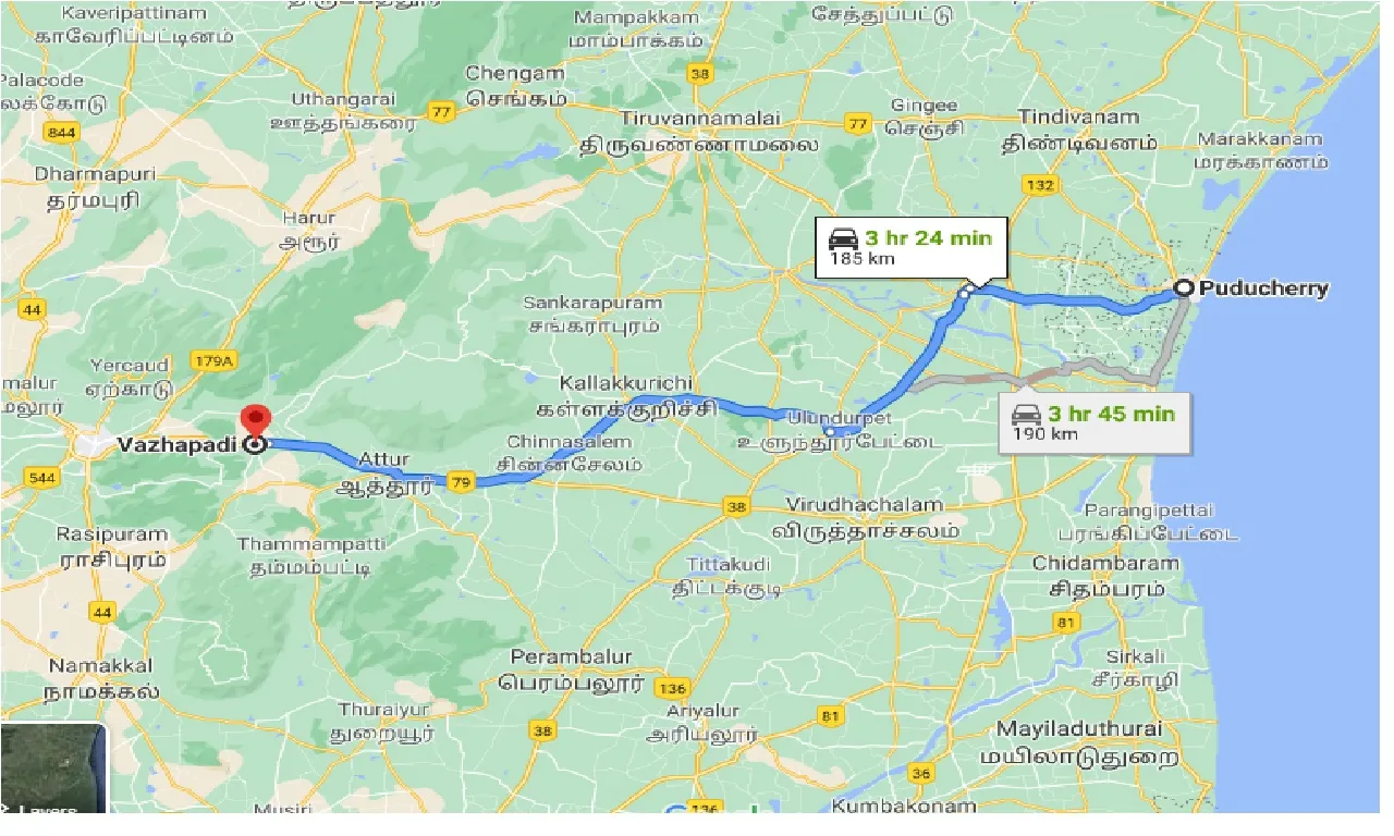 puducherry-to-vazhapadi-one-way