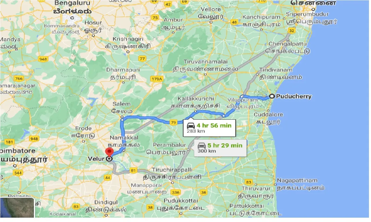 puducherry-to-velur-taxi