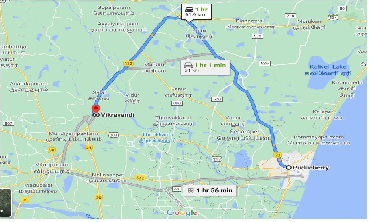 puducherry-to-vikravandi-one-way