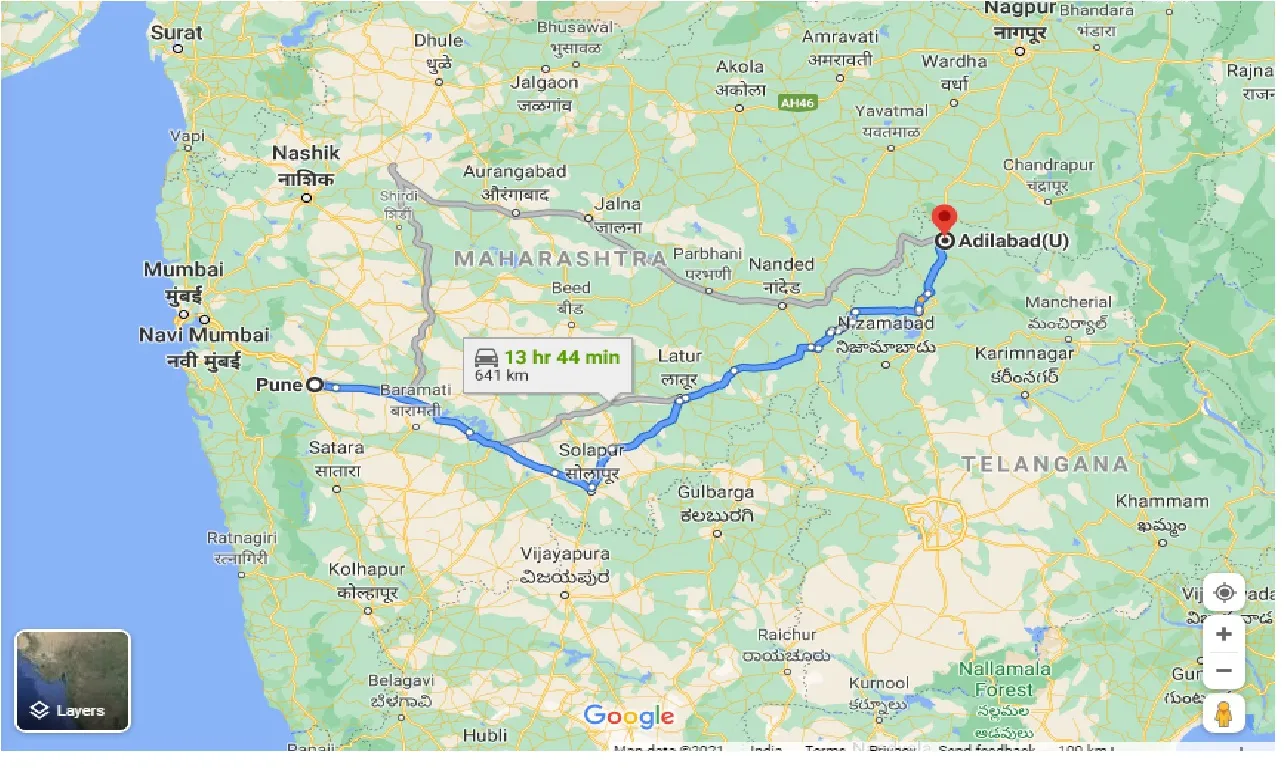 pune-to-adilabad-taxi