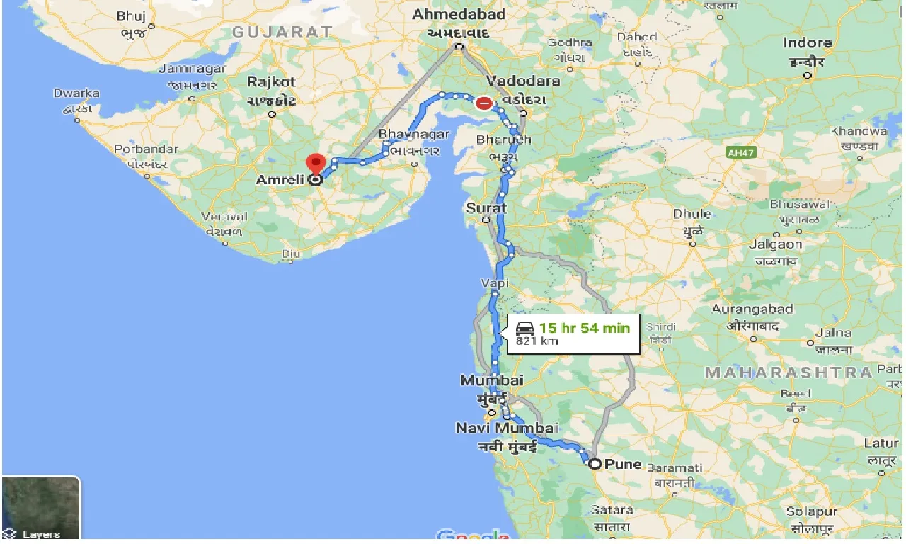 pune-to-amreli-taxi
