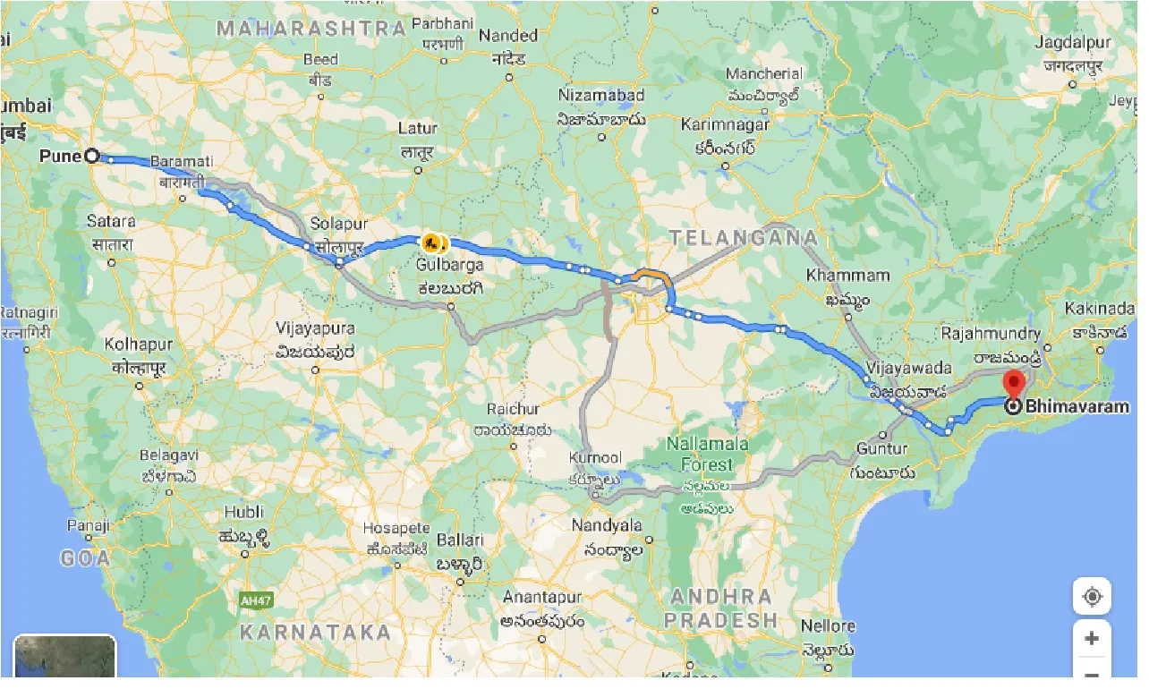 pune-to-bhimavaram-taxi