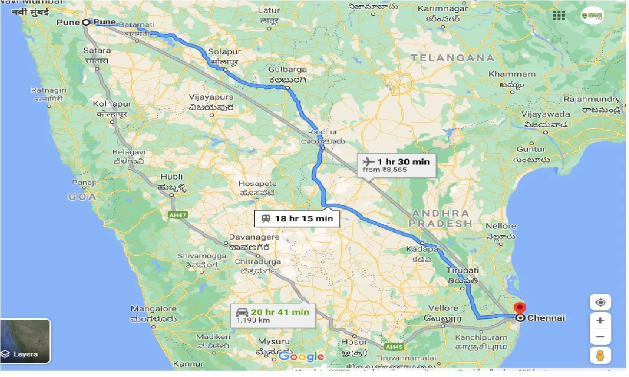 pune-to-chennai-one-way
