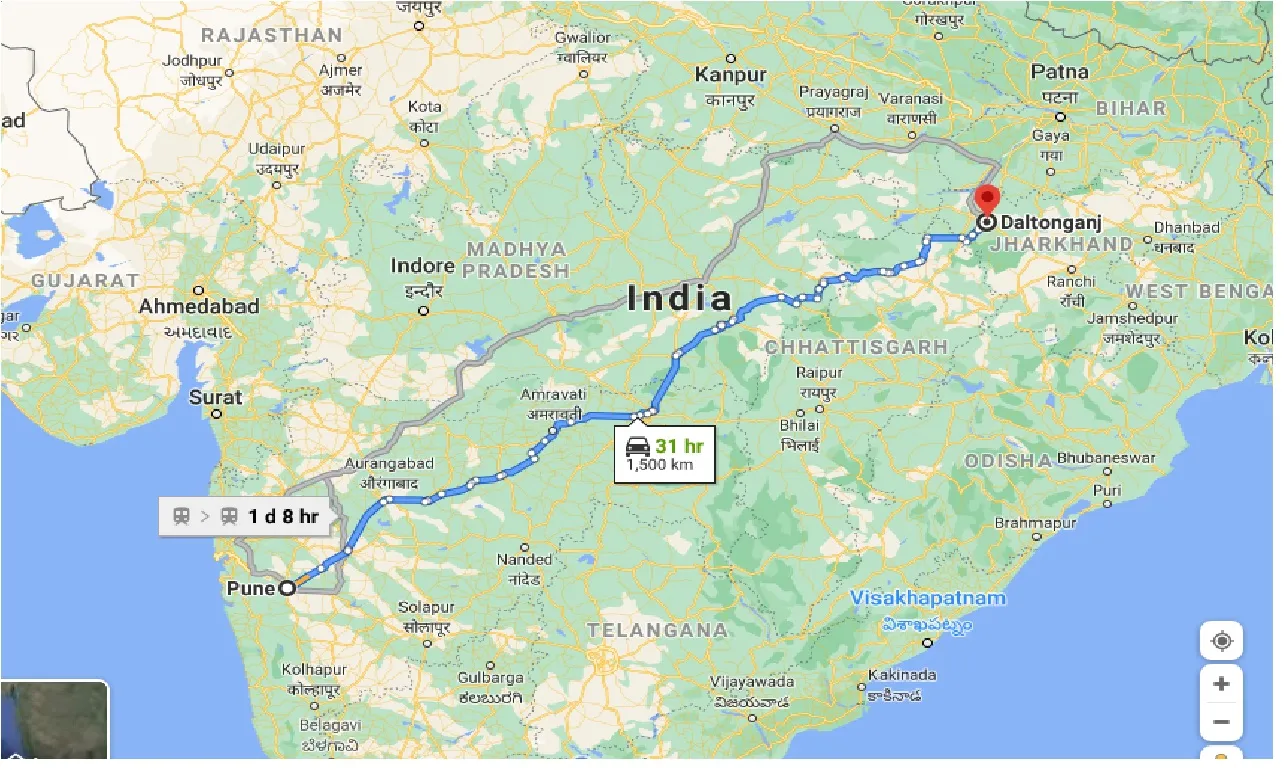 pune-to-daltonganj-taxi