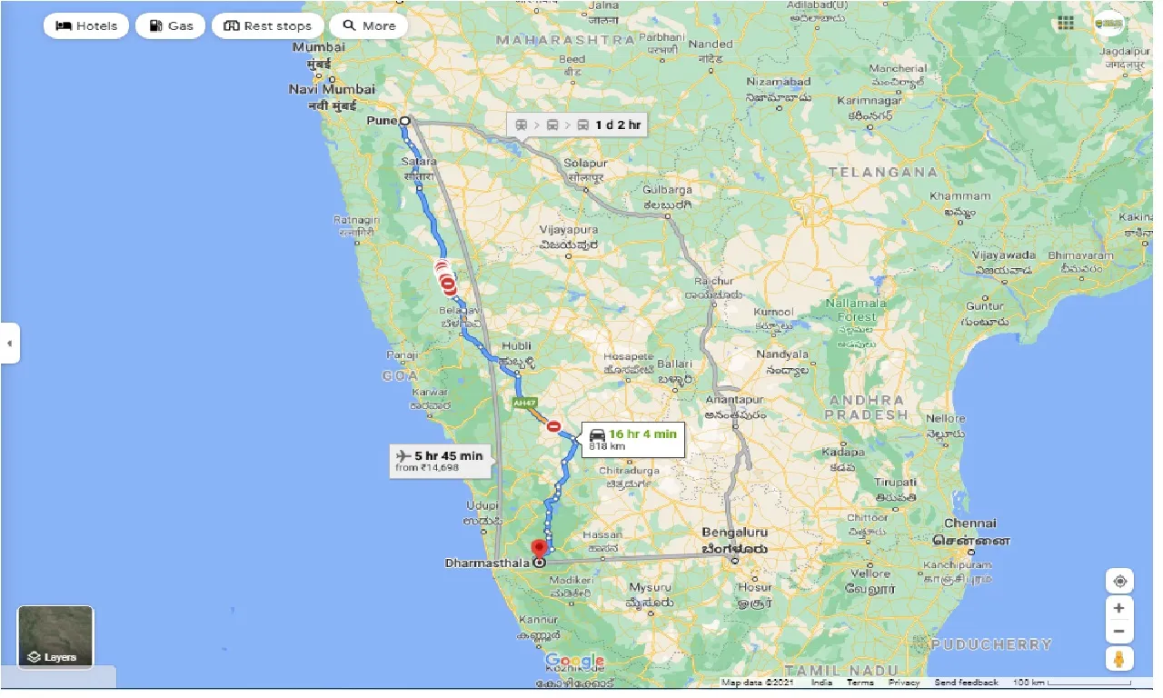 pune-to-dharmasthala-one-way