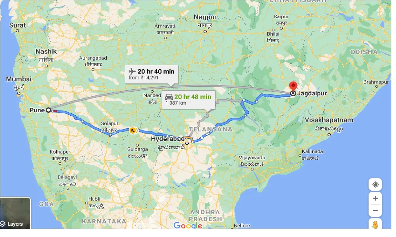 pune-to-jagdalpur-one-way