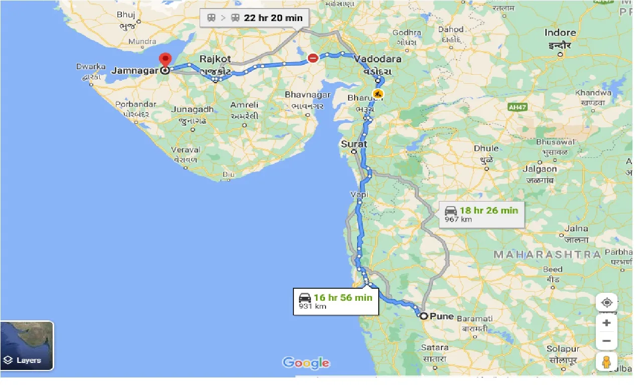 pune-to-jamnagar-one-way