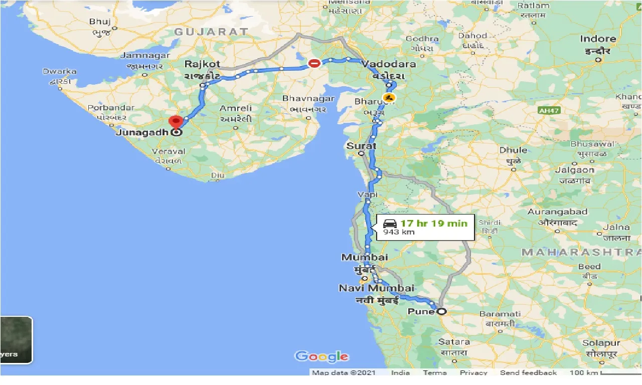pune-to-junagadh-taxi