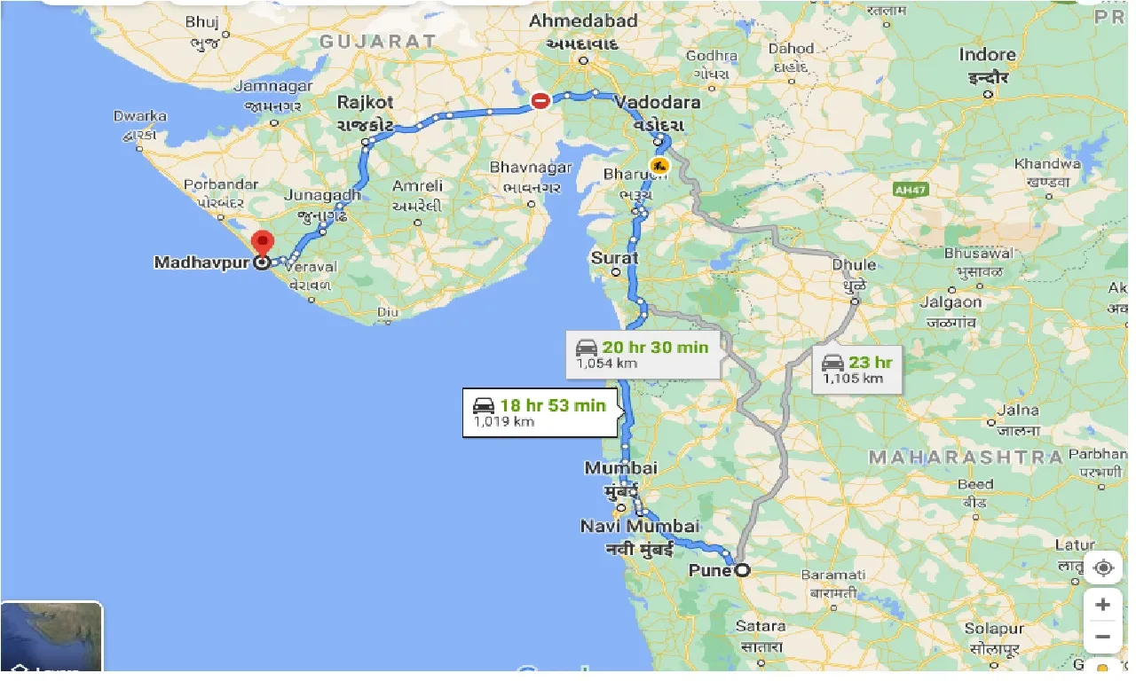 pune-to-madhavpur-one-way