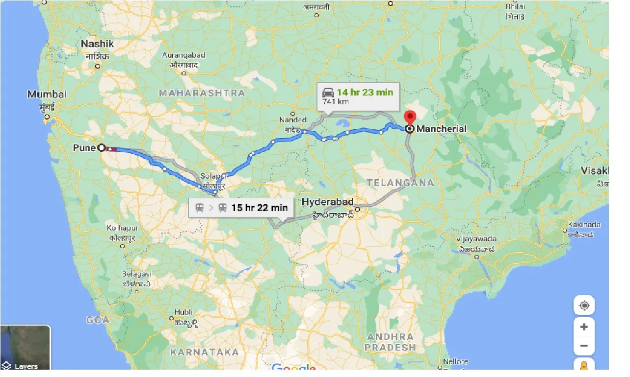 pune-to-mancherial-taxi