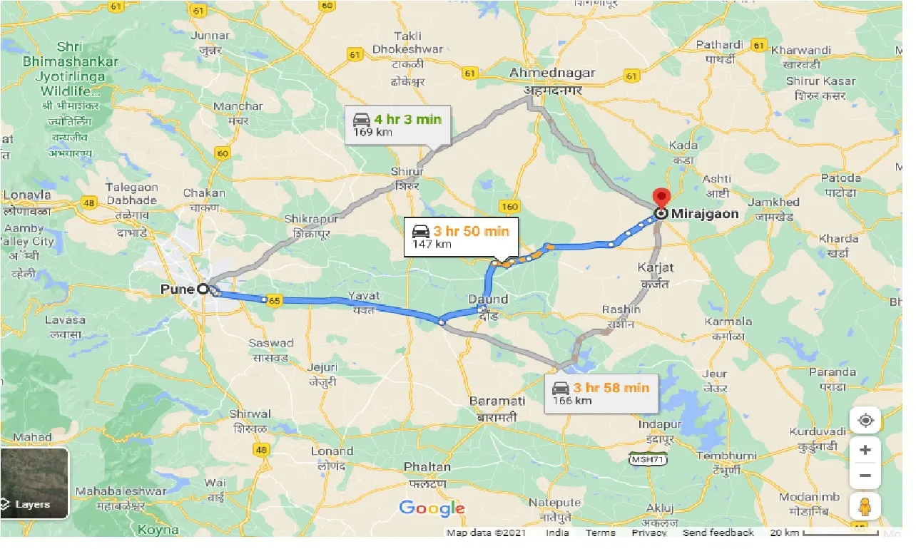 pune-to-mirajgaon-taxi