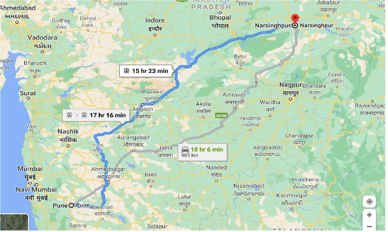 pune-to-narsinghpur-taxi
