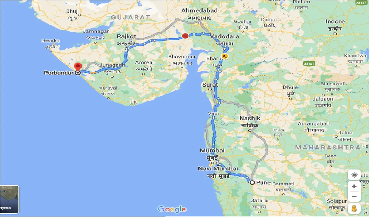 pune-to-porbandar-taxi