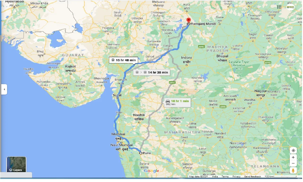 pune-to-ramganj-mandi-one-way