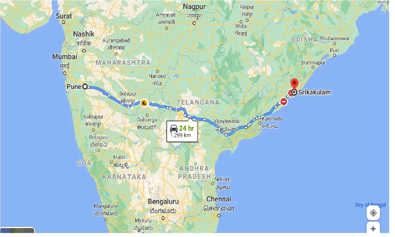 pune-to-srikakulam-taxi
