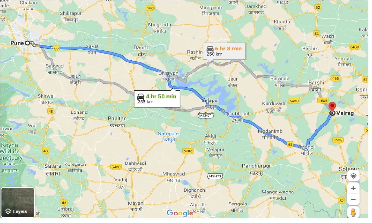 pune-to-vairag-taxi