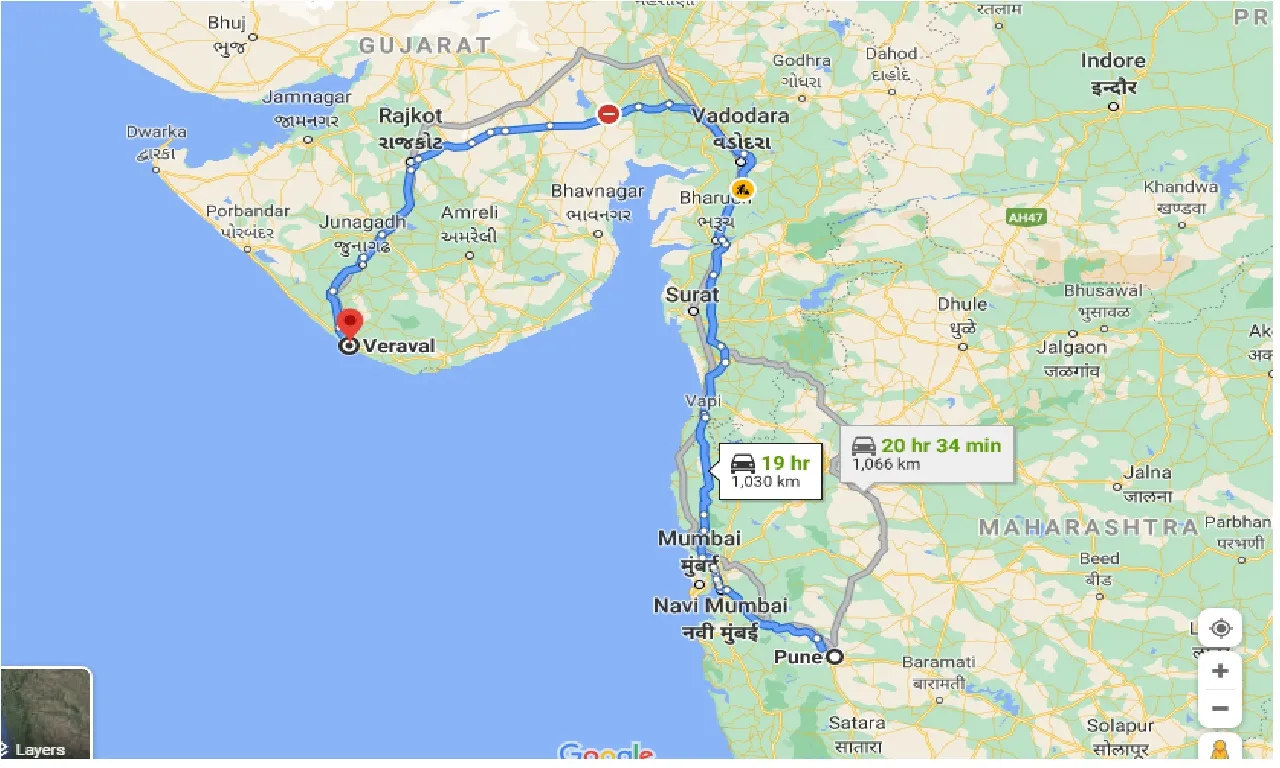 pune-to-veraval-taxi