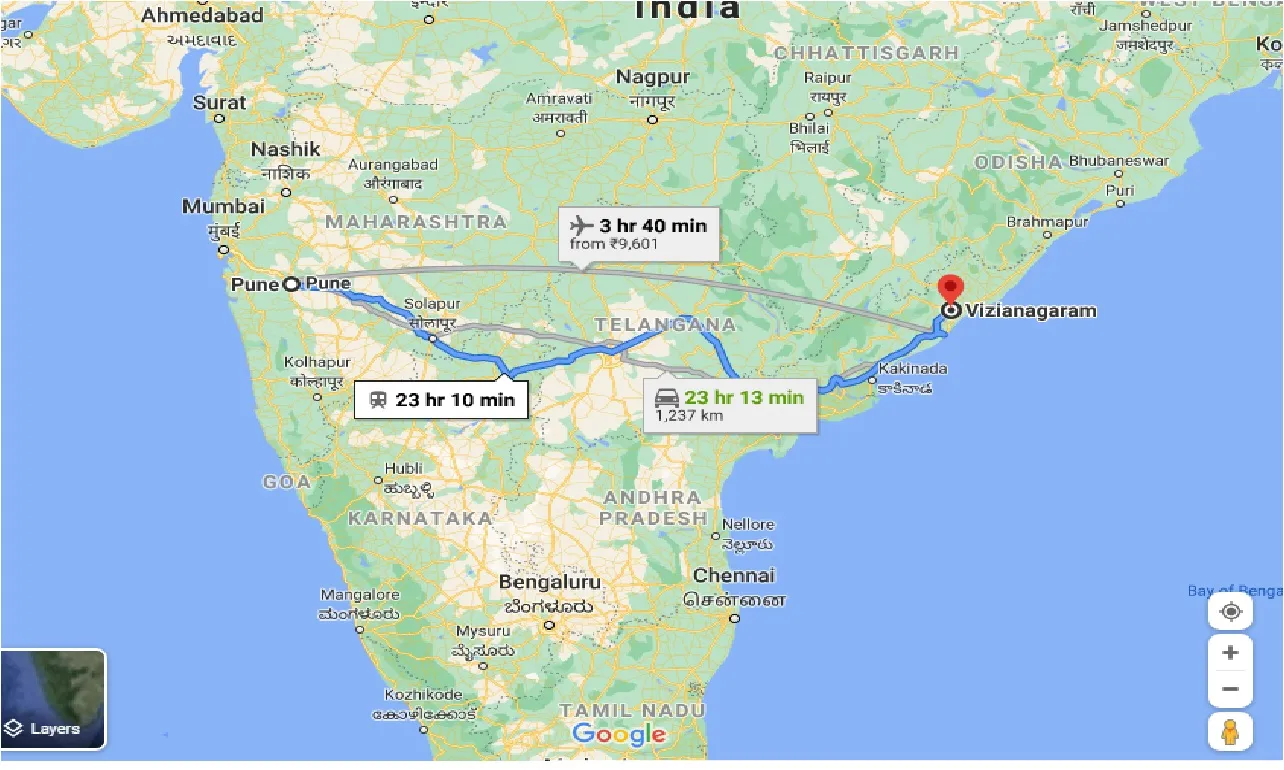 pune-to-vizianagaram-taxi
